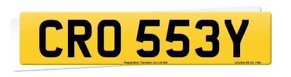 Registration number CRO 553Y